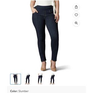 Lee Womens Slim Leg Sculpting Jeans Slumber Color Mid Rise Size 22W